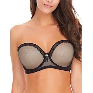 FREYA LINGERIE Black Full Figure Idol Allure Underwire Strapless Bra
